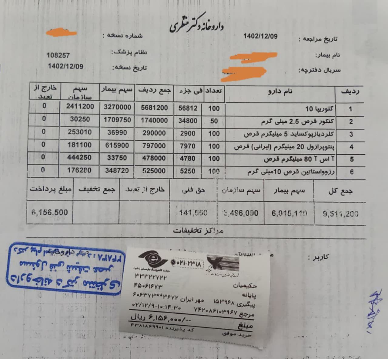 درباره این مقاله بیشتر بخوانید پرداخت ۶۱۵ هزارتومان هزینه دارو از محل کمک های شما نیکوکاران گرامی