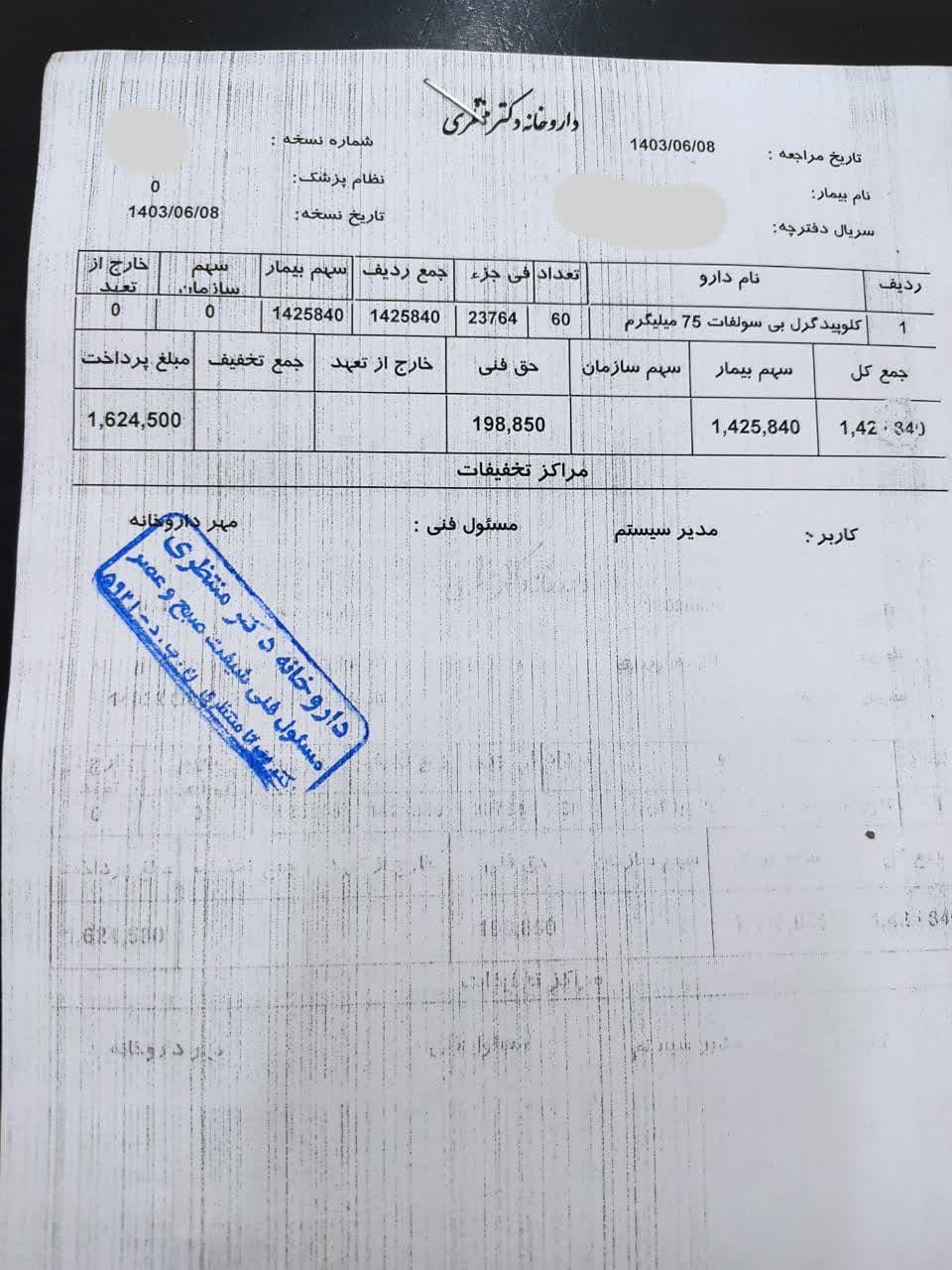 درباره این مقاله بیشتر بخوانید پرداخت هزینه درمانی (دارو ) یک نفر از افراد کم توان مجاور توسط گروه جهادی